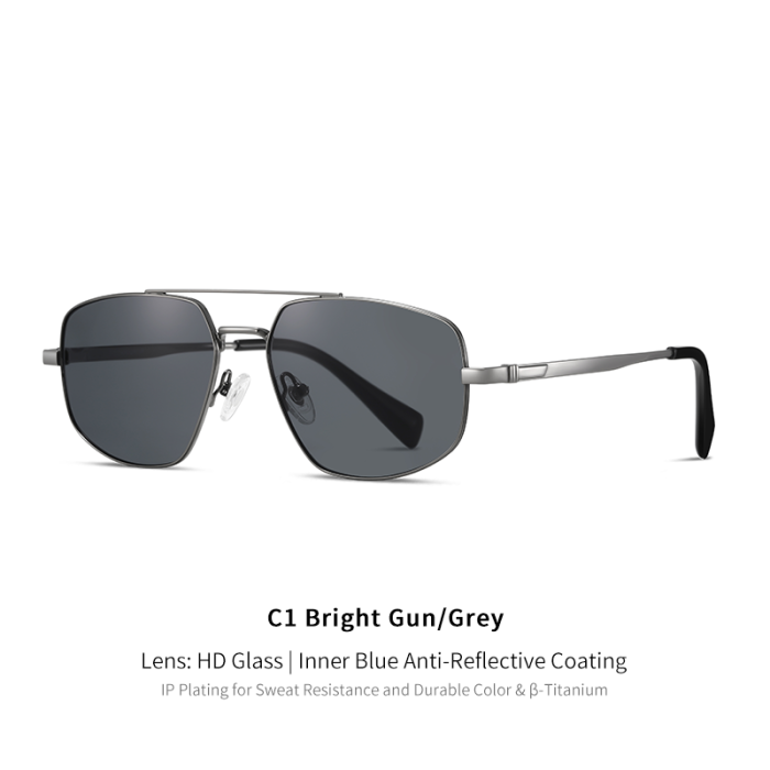 Classic Titanium HD Lens UV400 Aviator Sunglasses 30053