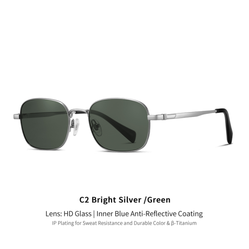 Classic Square Titanium UV400 Sunglasses 30054