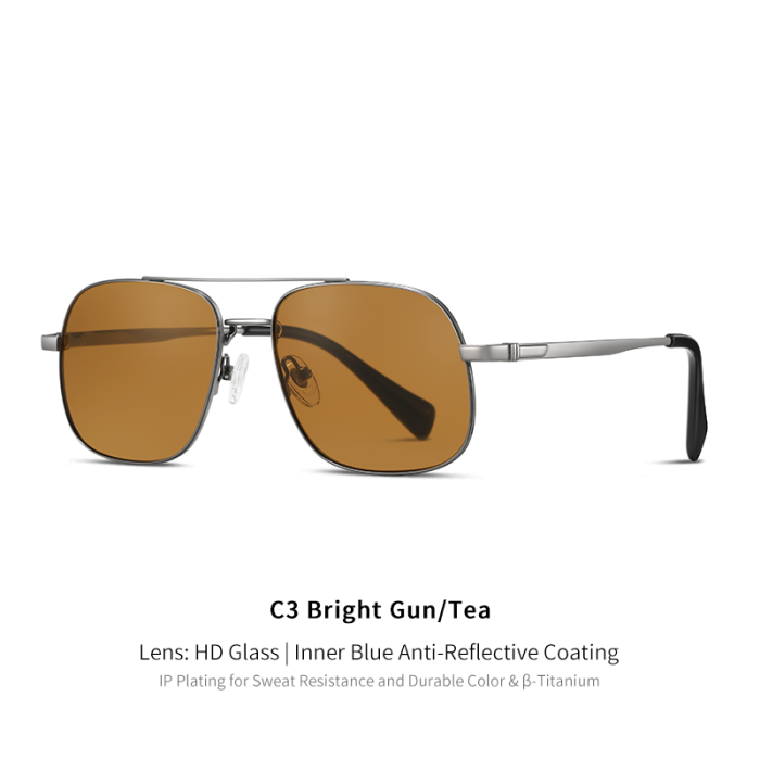 Lightweight Titanium Anti-Scratch Aviator Sunglasses 30052