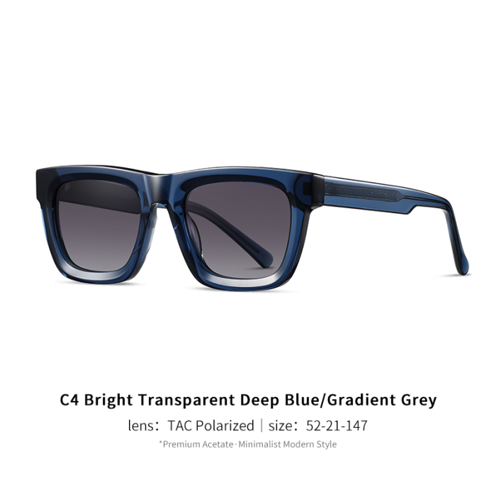 Acetate High Quality Square Polarized Sunglasses 30056
