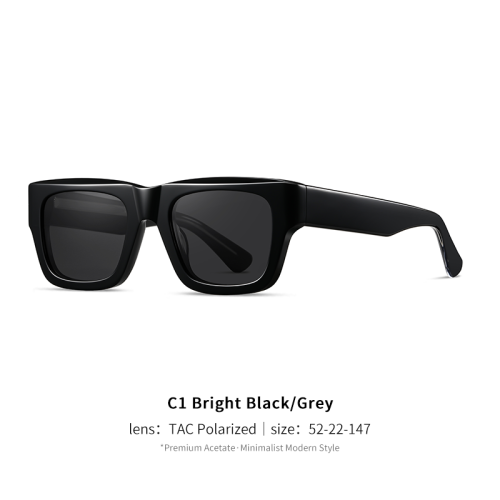 Minimalist Acetate Square Polarized Sunglasses 30064