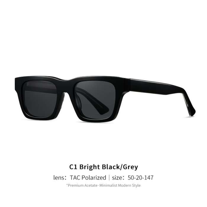 Minimalist Acetate Square Sunglasses 30061