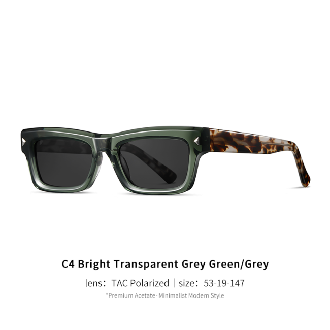 Small Rectangle Acetate Sunglasses 30058