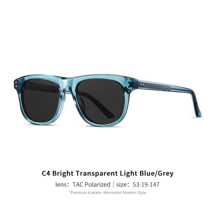 Classic Acetate Square Polarized Sunglasses for Men Women 30062