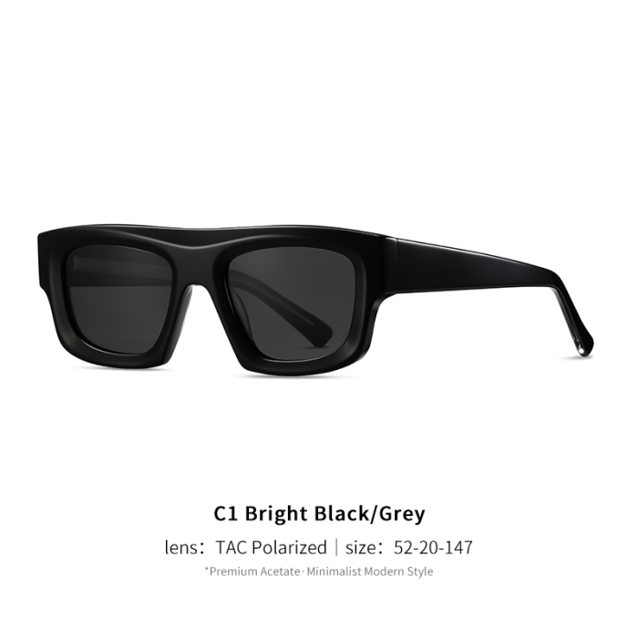 Flat Wrap Acetate Polarized Sunglasses 30057