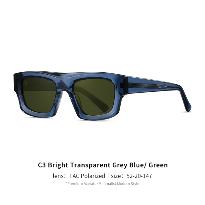 Flat Wrap Acetate Polarized Sunglasses 30057