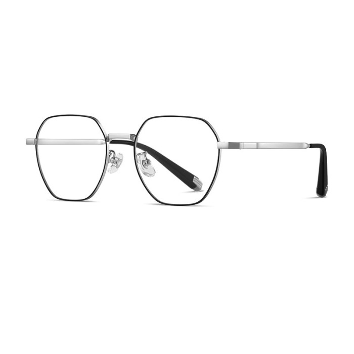 Titanium Geometric Blue Light Glasses 30079