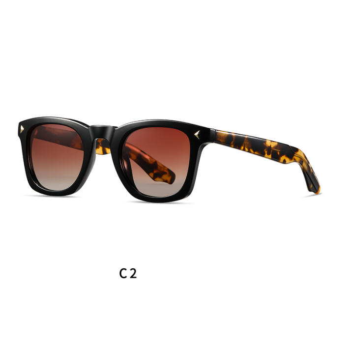 Unisex Retro Square Polarized Sunglasses 30112