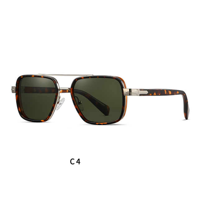 Luxury Square Metal High Quality Polarized Sunglasses 30123