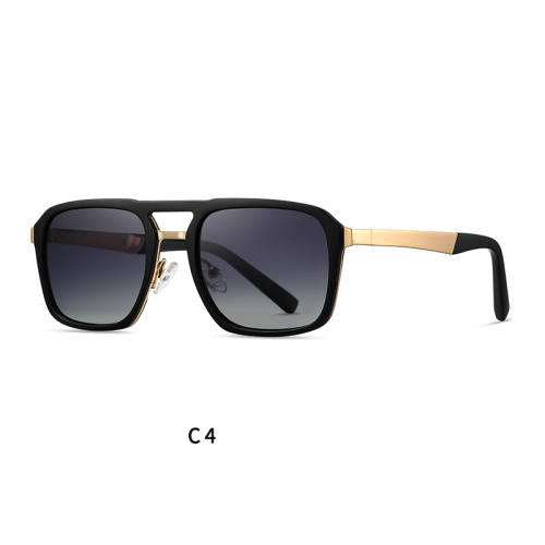 Men's Metal Double Bridge Polarized Sunglasses 30124