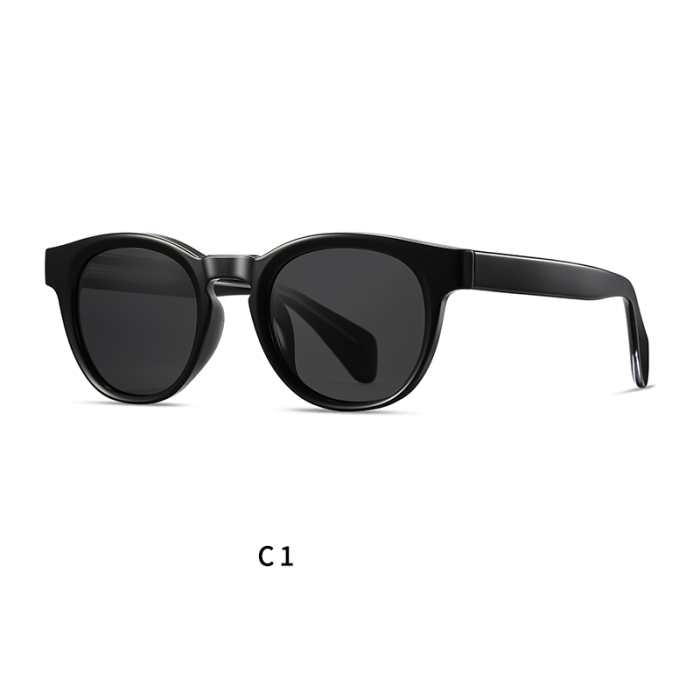 Vintage Round Polarized High Quality Acetate Sunglasses 30118