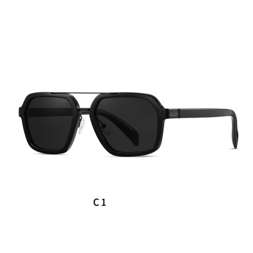 Square Double Bridge Polarized Mens Sunglasses 30122