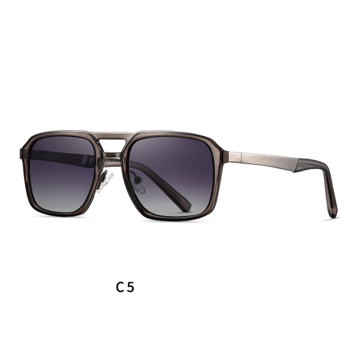 Men's Metal Double Bridge Polarized Sunglasses 30124