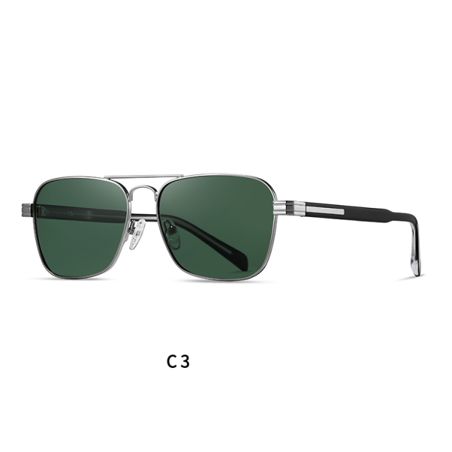 Classic Double Bridge Pilot Square Polarized Shades 30130