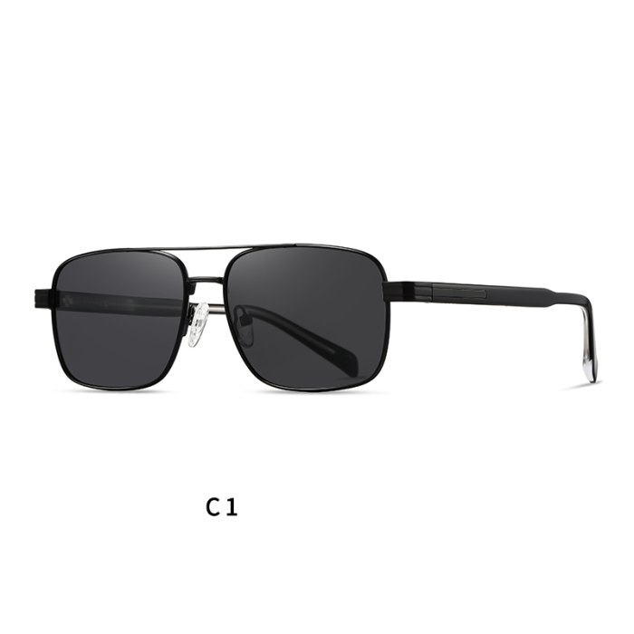 Metal Acetate Double Bridge Polarized Sunglasses 30128