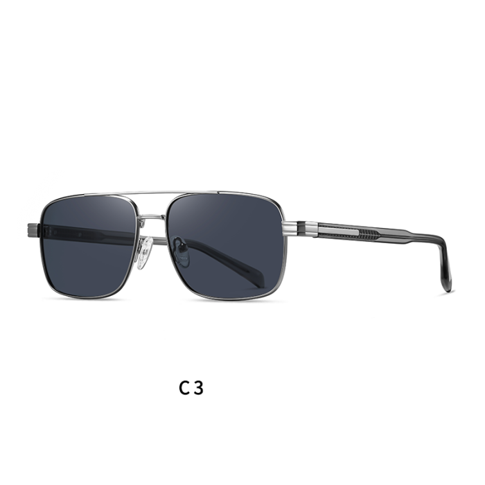 Metal Acetate Double Bridge Polarized Sunglasses 30128