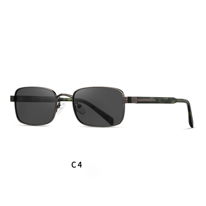 High Quality Lightweight Rectangle Metal Sunglasses 30126