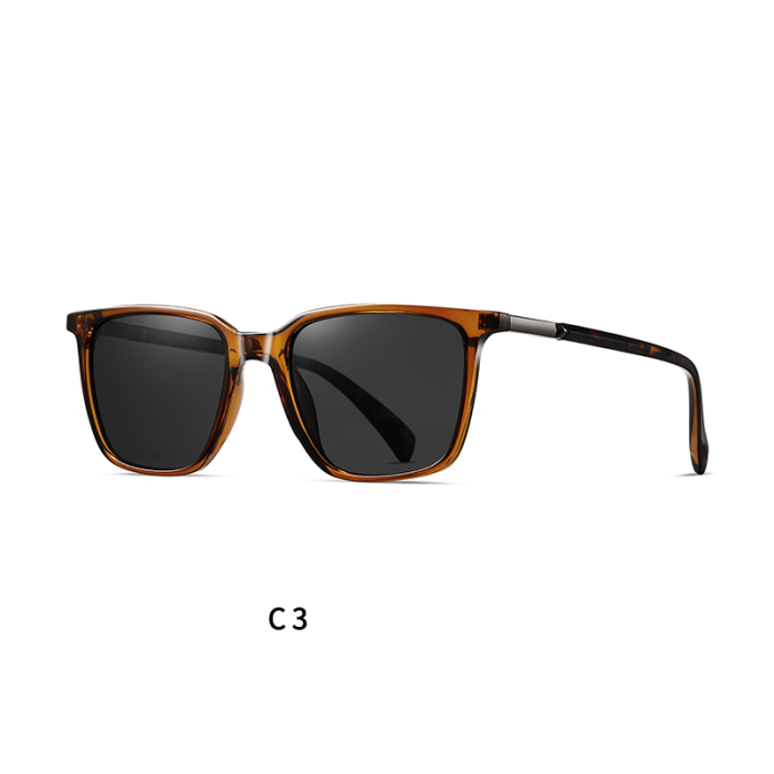 Unisex PC Accent Square Polarized Sunglasses 30133
