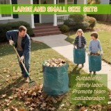 Garden Leaf Bags,Reusable Heavy Duty Yard Waste Bag Set,Standable Design and Reinforced 4 Handles for Leaf,Grass,Debris,Camping Trash