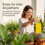 Dual-Sided Yellow Sticky Traps for Flying Plant Insect Such as Fungus Gnats, Whiteflies, Aphids, Leafminers,Thrips