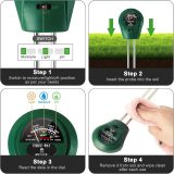 Soil Tester, Soil Moisture/PH/Light Meter Plant Soil Test Kit Indoor Outdoor Use, No Battery Needed Easy to Read Hygrometer Moisture Sensor Water Meter for Potted Plants Trees Lawn Farm Garden