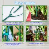 5-Pack Adjustable Plant Support Stakes, Stackable Plant Support Poles with Garden Ties and Clips, Suitable for Monstera, Climbing Plants, and Indoor/Outdoor Plants