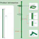Adjustable length plant support stakes, suitable for indoor and outdoor use, garden stakes, suitable for potted tomatoes, amaryllis, vegetables (green)