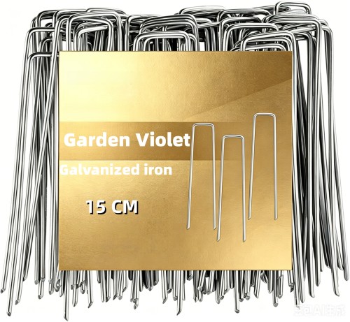 Landscape staples, galvanized garden fixing nails, used for weed barriers, ground covers, artificial turf, sod, netting, and irrigation pipes