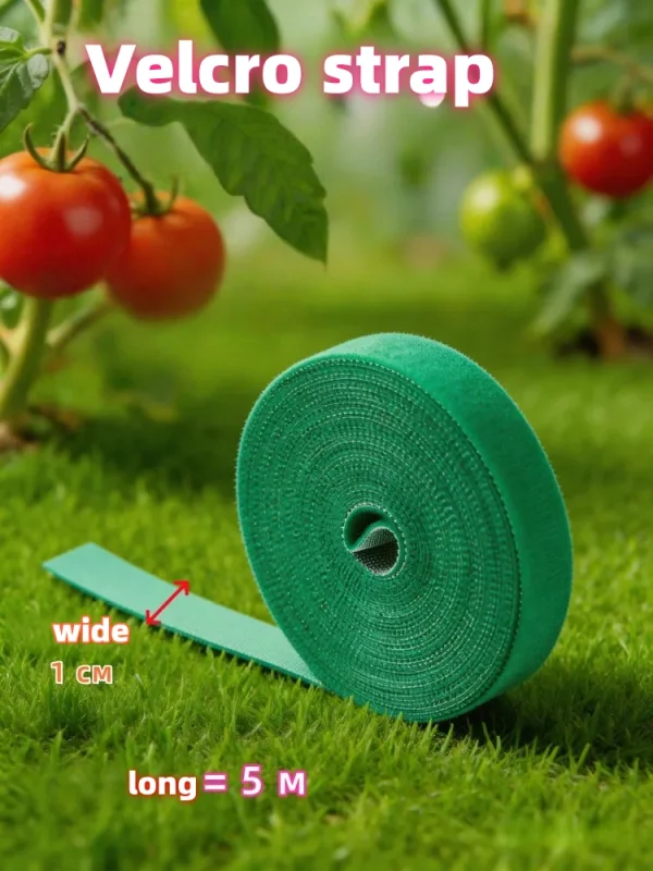 Gardening ties and green plant support strips, gentle on plants, pre-cut design, tearable and ready to use, durable, versatile, perfect for home gardens, balconies, and offices