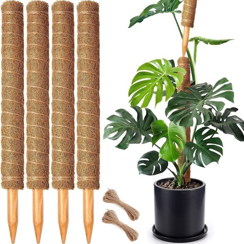 Stackable moss pole plants moss pole, suitable for Monstera, 70-inch tall climbing plant indoor moss pole, coconut fiber plant support pole, suitable for potted plants, pothos
