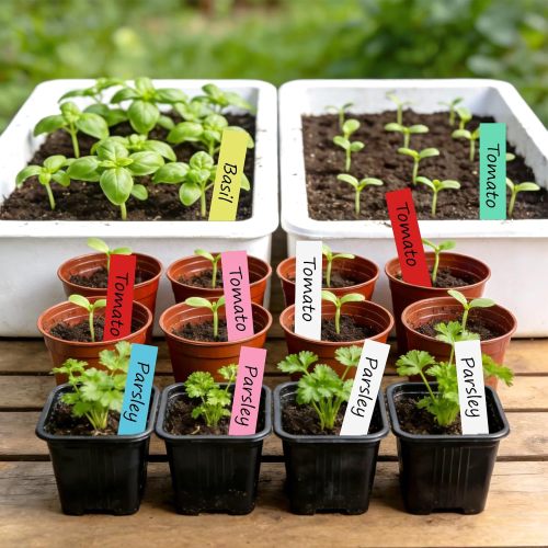 Plant tags are great for nurseries and gardens, waterproof, colorful, and perfect for labeling seedlings.