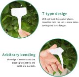 Thickened T-shaped plant sign, plastic plant tags, garden labels, outdoor garden plant tags, waterproof plant label stakes