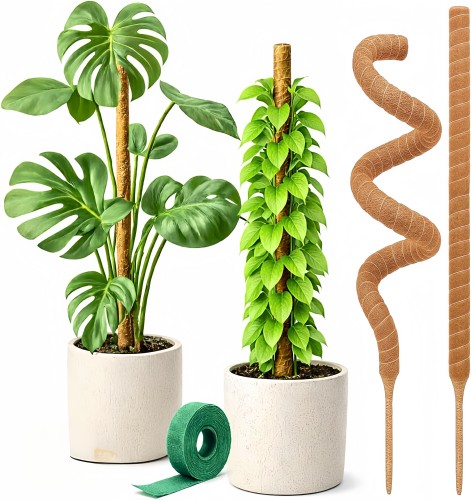 Moss pole monstera support, bendable moss pole monstera support, indoor plant support rod, tall support for climbing plants