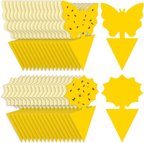 Fruit fly traps, fungus gnat traps, yellow sticky insect traps are harmless and odorless, can be used indoors and outdoors to protect plants