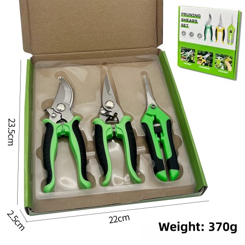 Pruning and gardening scissors set, bonsai, orchard, flower branches, fruit tree branches, multi-purpose garden tool, stainless steel