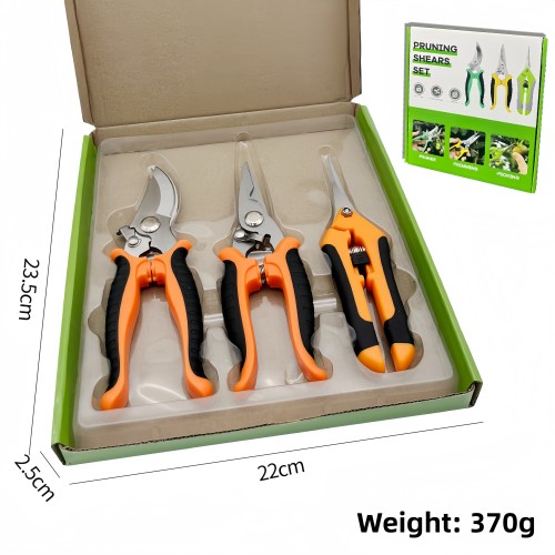 Pruning and gardening scissors set, bonsai, orchard, flower branches, fruit tree branches, multi-purpose garden tool, stainless steel