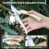 Pruning shears, stainless steel garden clippers, sharp handheld garden scissors, bypass and anvil garden shears, suitable for plants, flowers, and fruit trees