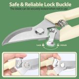 Pruning shears, stainless steel garden clippers, sharp handheld garden scissors, bypass and anvil garden shears, suitable for plants, flowers, and fruit trees