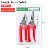 Pruning shears, stainless steel garden clippers, sharp handheld garden scissors, bypass and anvil garden shears, suitable for plants, flowers, and fruit trees