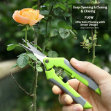 Dual Types Gardening Pruning Shears, Labor-Saving Ergonomic Handle Plant Scissors for Yard, Orchard & Flower Arrangement