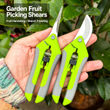 Dual Types Gardening Pruning Shears, Labor-Saving Ergonomic Handle Plant Scissors for Yard, Orchard & Flower Arrangement