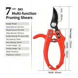 SK5 Steel Pruning Shears, Professional Garden Branch Trimmers for Plant Flower Shrub Grafting Household Outdoor Gardening Tool