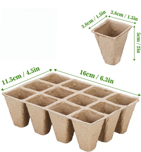 Seedling trays, biodegradable seed germination trays, peat planting cups for seedlings