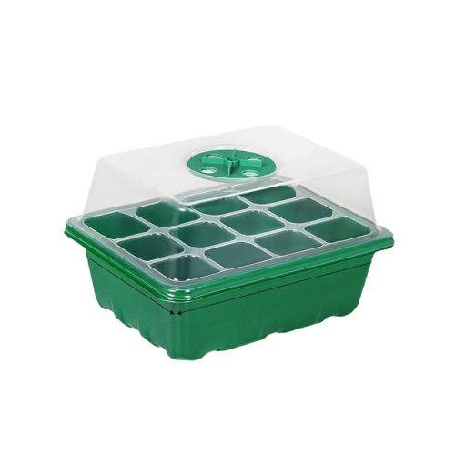 Seedling tray with humidity dome, seed starting tray plant seedling kit with base, mini greenhouse germination kit for seed planting and sprouting