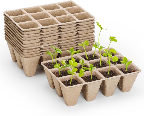 Seedling trays, biodegradable seed germination trays, peat planting cups for seedlings