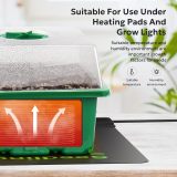 Seedling tray with humidity dome, seed starting tray plant seedling kit with base, mini greenhouse germination kit for seed planting and sprouting