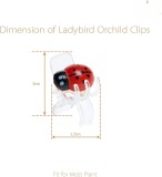 Ladybug plant clips, orchid support clips, vine clips, plant clips for supporting flowering orchids and vines (mixed colors)