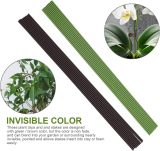 10Pcs Plant Support Stakes with 15 Pcs Plant Clips, Plant Sticks for Indoor and Outdoor Plants, Orchid Clips and Stakes,16inch Tall Bendable Single Stem Flower Stakes Bendable (10, Brown-16inch)