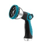 Garden Hose Nozzle Spray Nozzle,10 Hose Metal Duty Watering Patterns Thumb Control On Off Valve, High Pressure Nozzle Sprayer for Watering Plants, Car Wash,Cleaning,Showering Pets