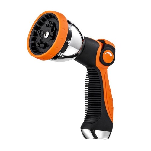 Garden Hose Nozzle Spray Nozzle,10 Hose Metal Duty Watering Patterns Thumb Control On Off Valve, High Pressure Nozzle Sprayer for Watering Plants, Car Wash,Cleaning,Showering Pets